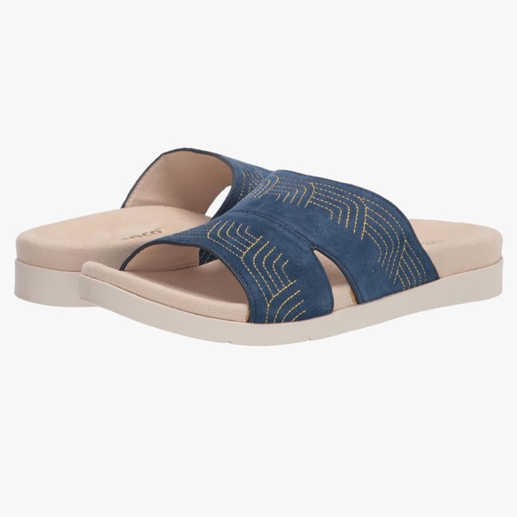 New Spenco Twilight Ellie 9.5D in Peacoat/Gold Sandals CCO PRICE Drop 7/13 - Picture 6 of 15